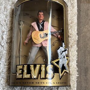 Elvis Collector Doll with Pink Jacket & Acoustic Guitar